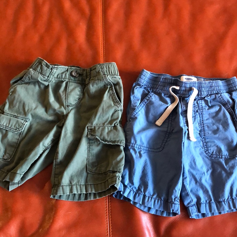 Old navy green and blue cargo shorts lot